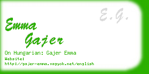 emma gajer business card